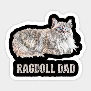 Ragdoll Dad Father's Day Gift Sticker